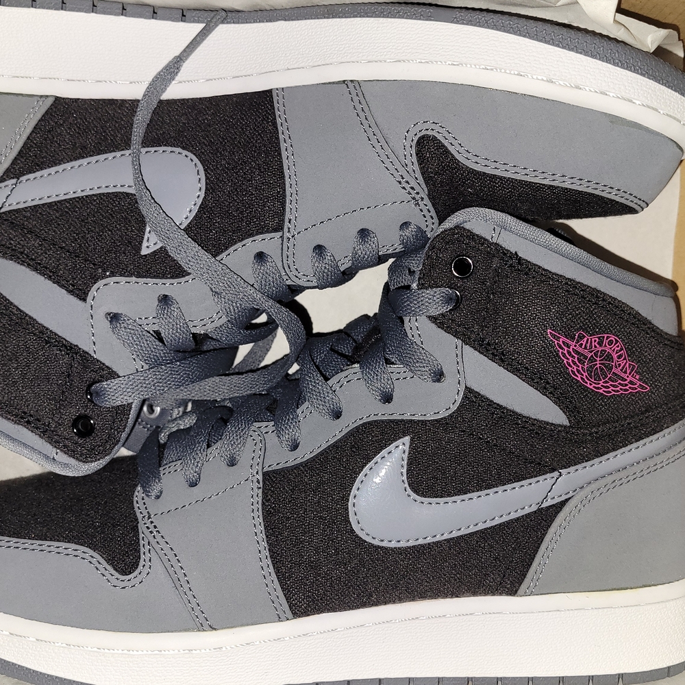 New Jordan Gray and Black Men's Sneakers - Picture 3 of 5